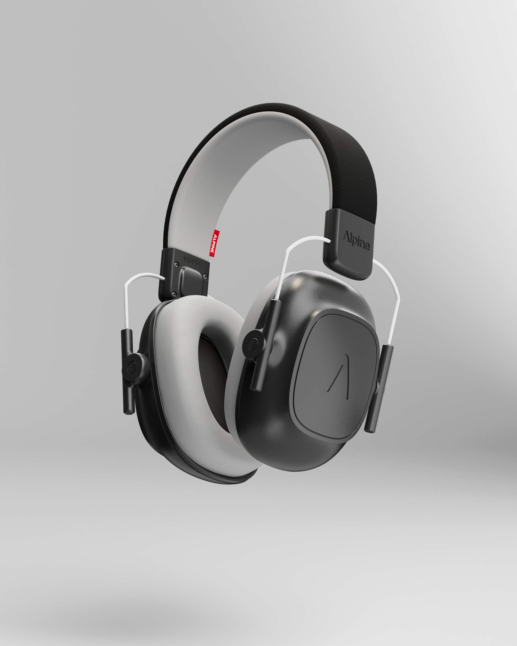 détail des cache-oreilles Alpine Muffy Kids noirs #color_noir