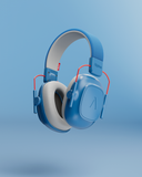 alpine muffy kids earmuffs folded blue