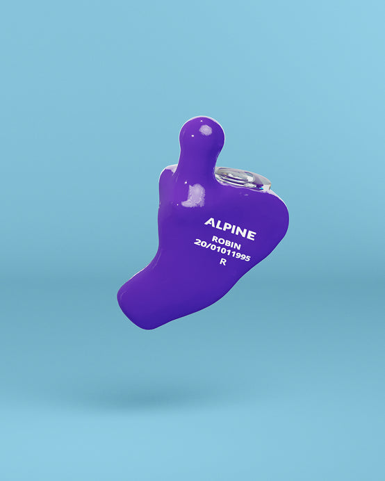 Détail du produit bouchons d’oreilles Alpine MusicSafe Sur Mesure 4D violet