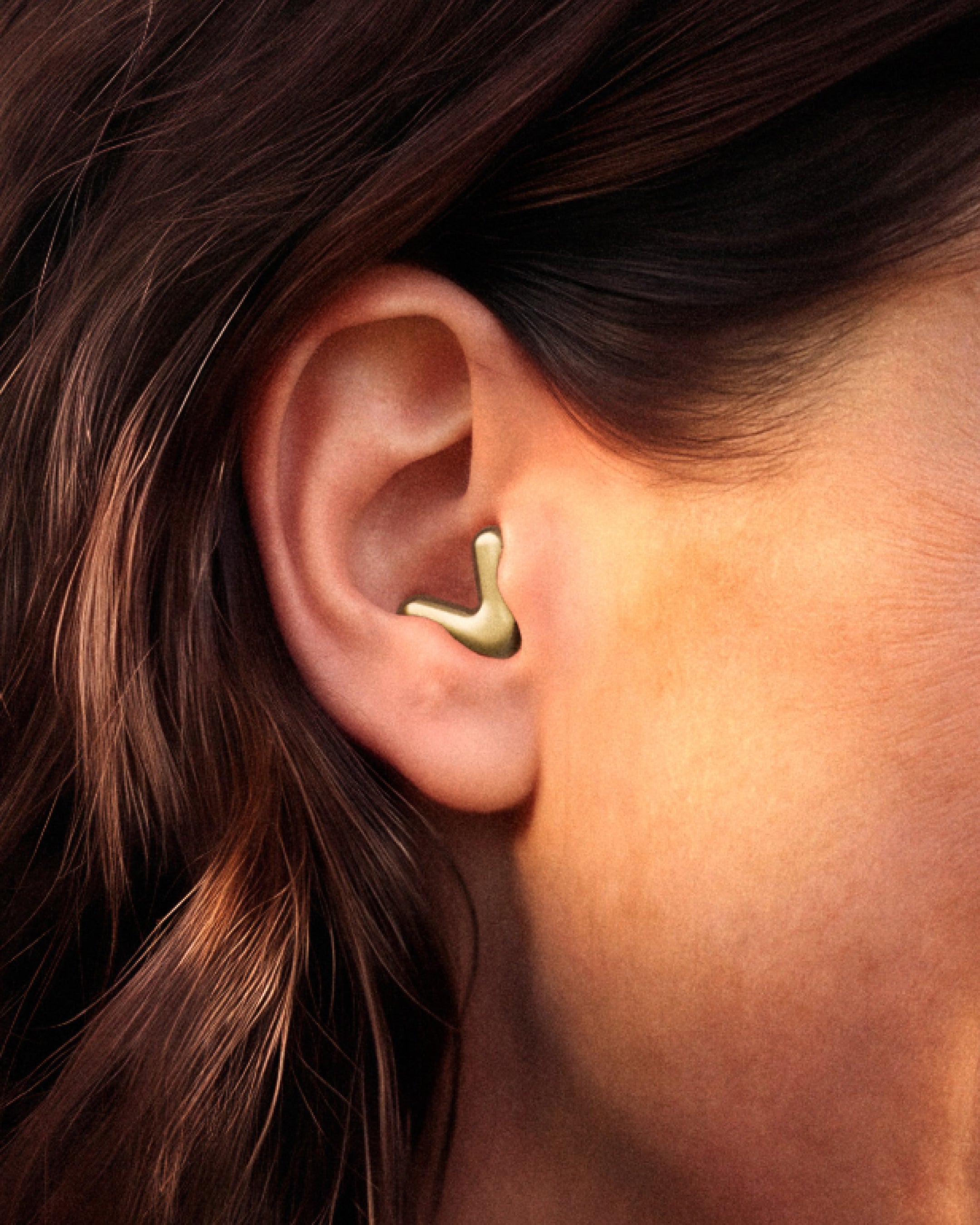 Close-up of Alpine Tune in ear