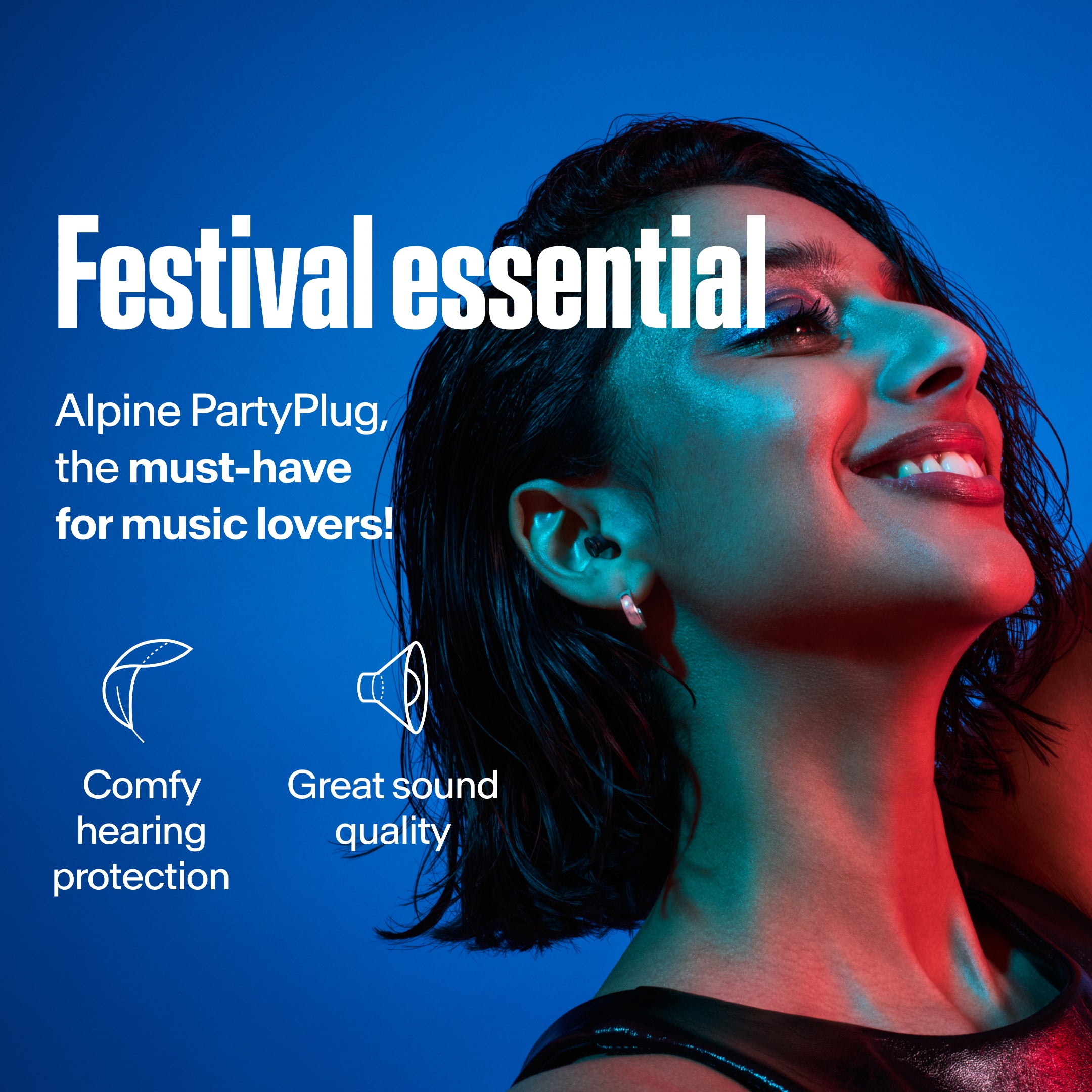 Alpine PartyPlug festival earplugs productdetail black