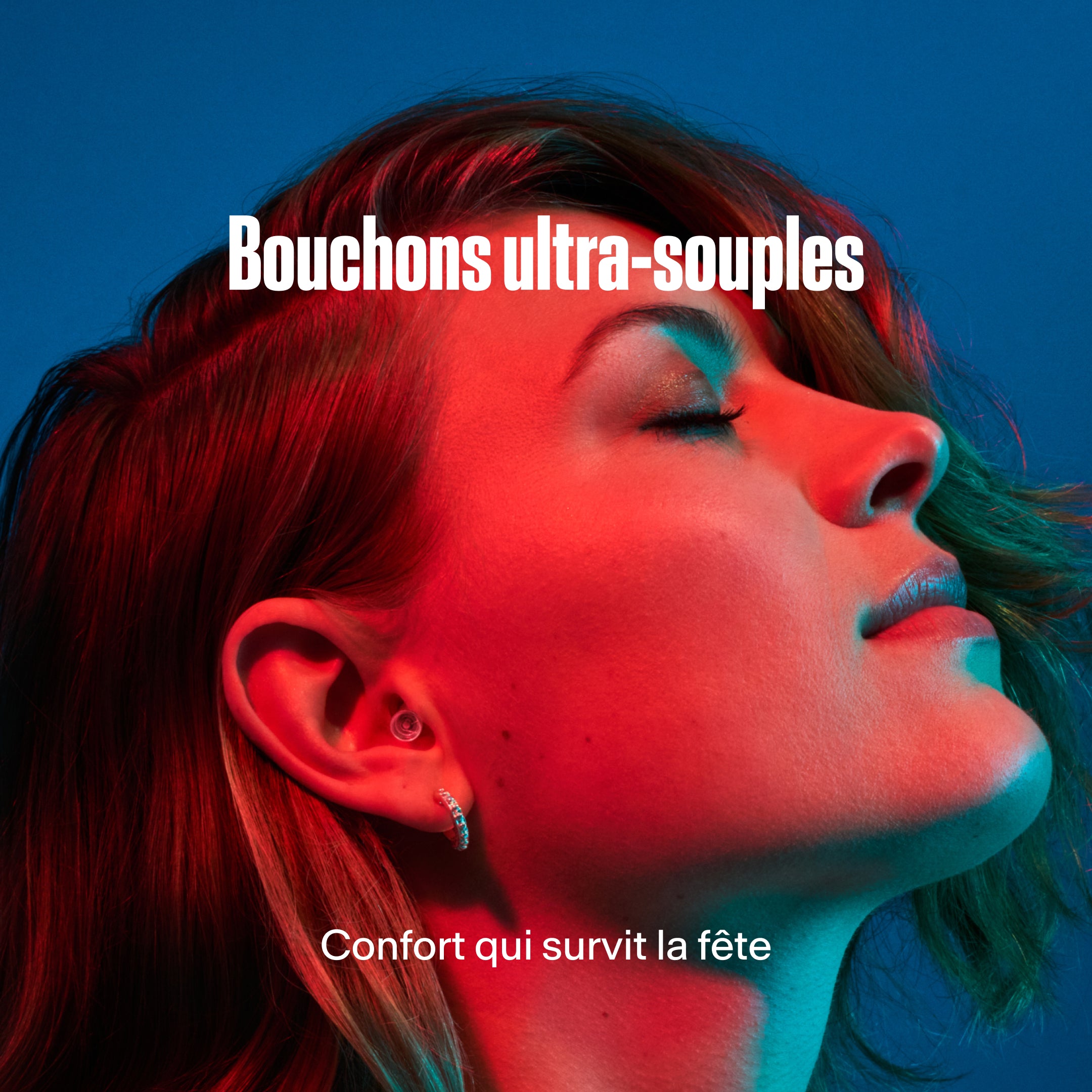 Détail produit des bouchons d’oreilles Alpine PartyPlug pour festival transparent