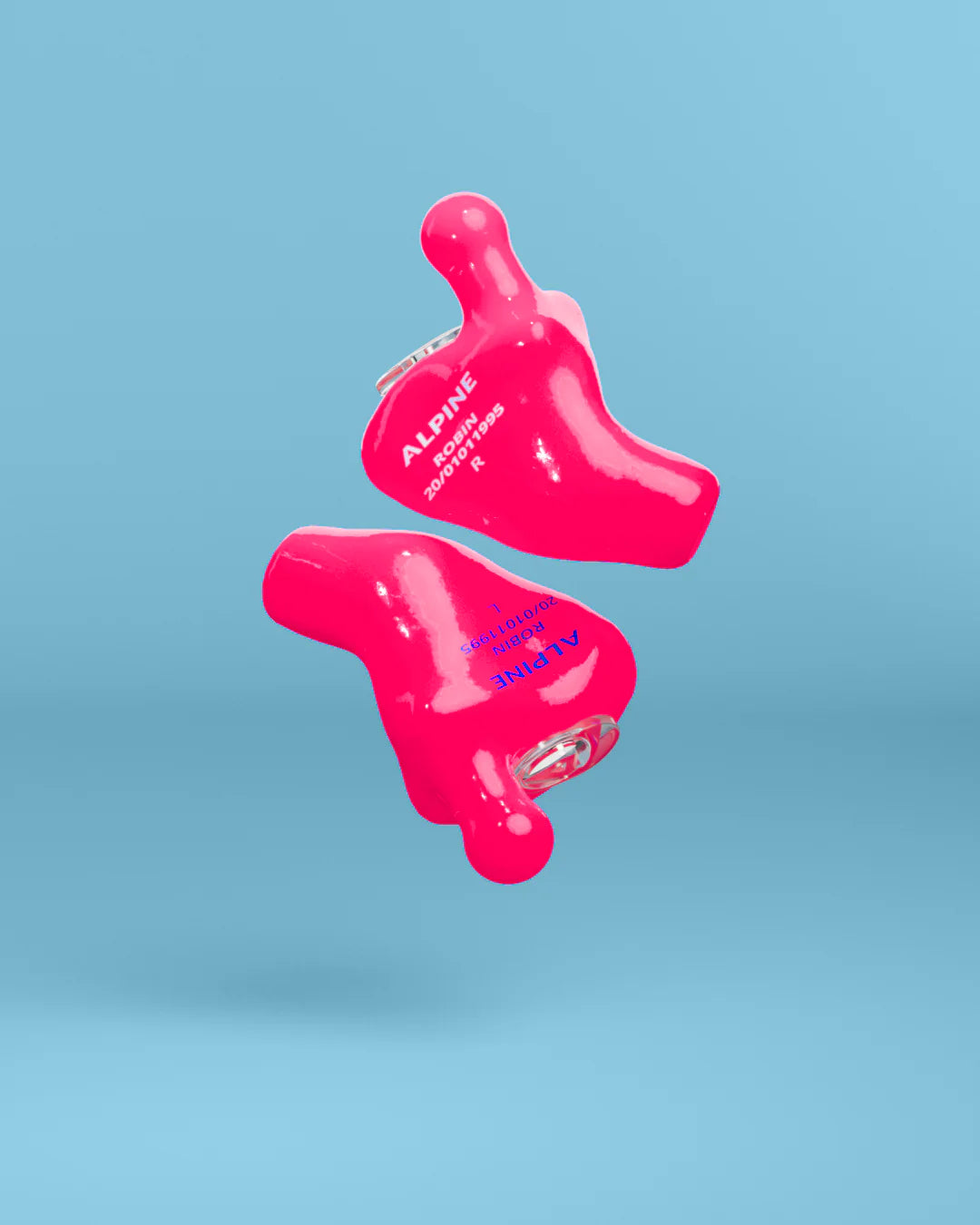 Bouchons d’oreilles Alpine MusicSafe Sur Mesure 4D rose fluo