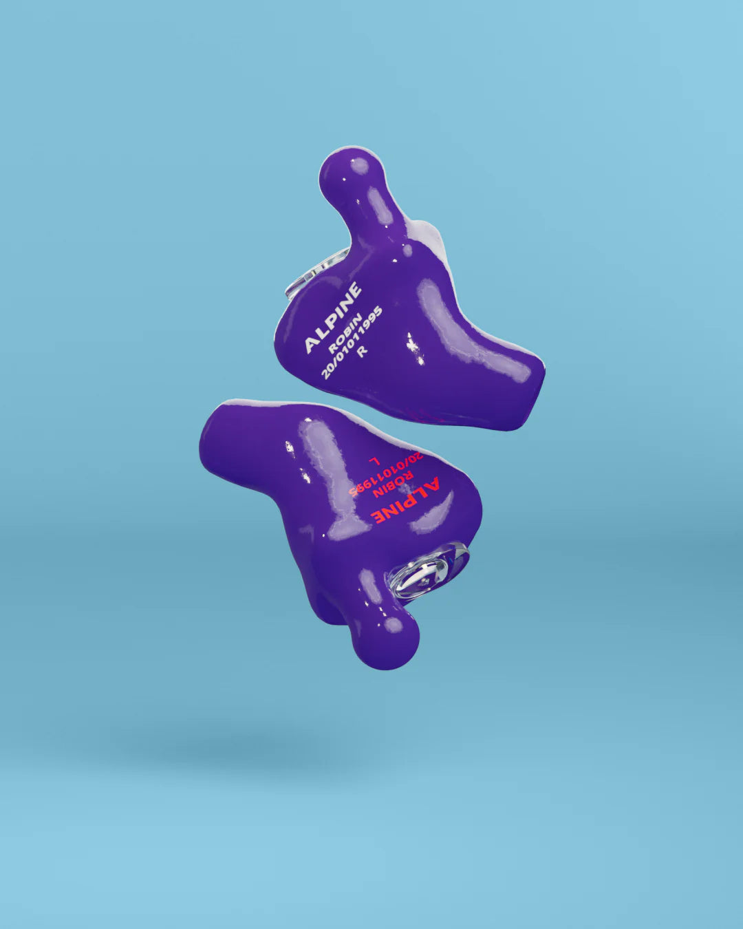 Bouchons d’oreilles Alpine MusicSafe Sur Mesure 4D violet