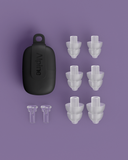 Aperçu des bouchons d’oreilles Alpine PartyPlug pour festival avec embouts multisizes et étui transparent