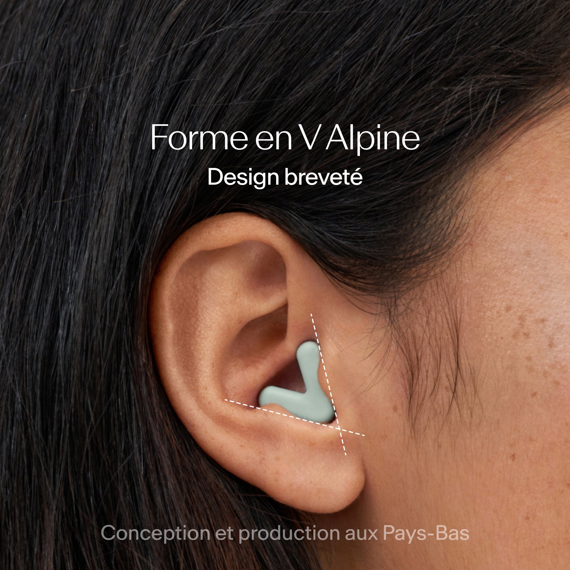 Bouchons Alpine Silence ajustement serré dans l’oreille – green