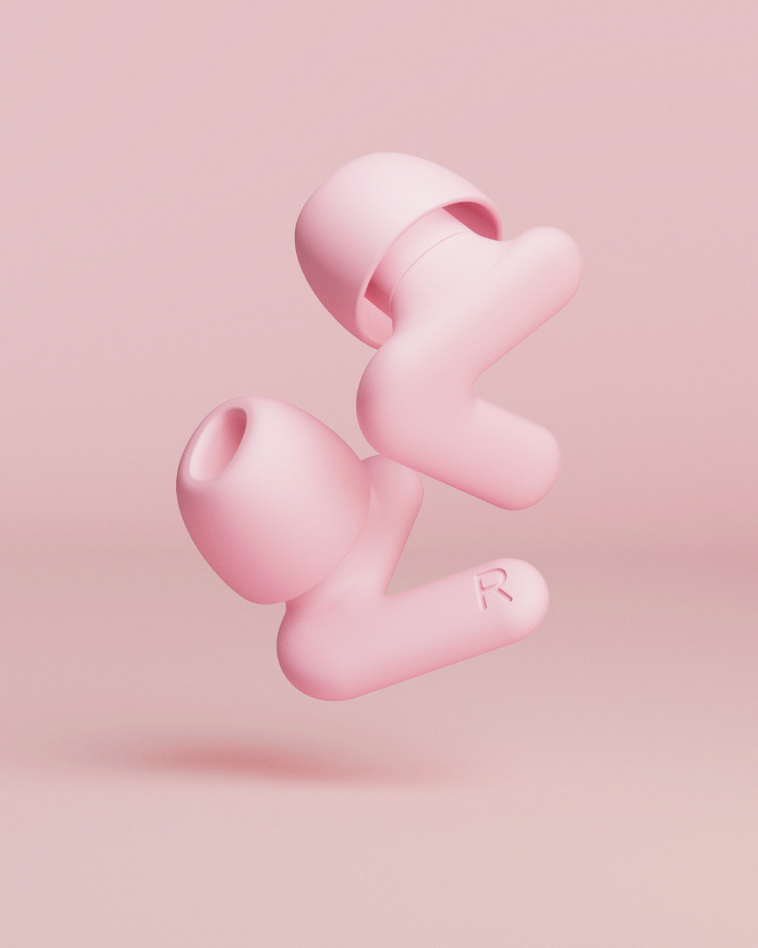 Alpine Silence image produit de deux bouchons – pink