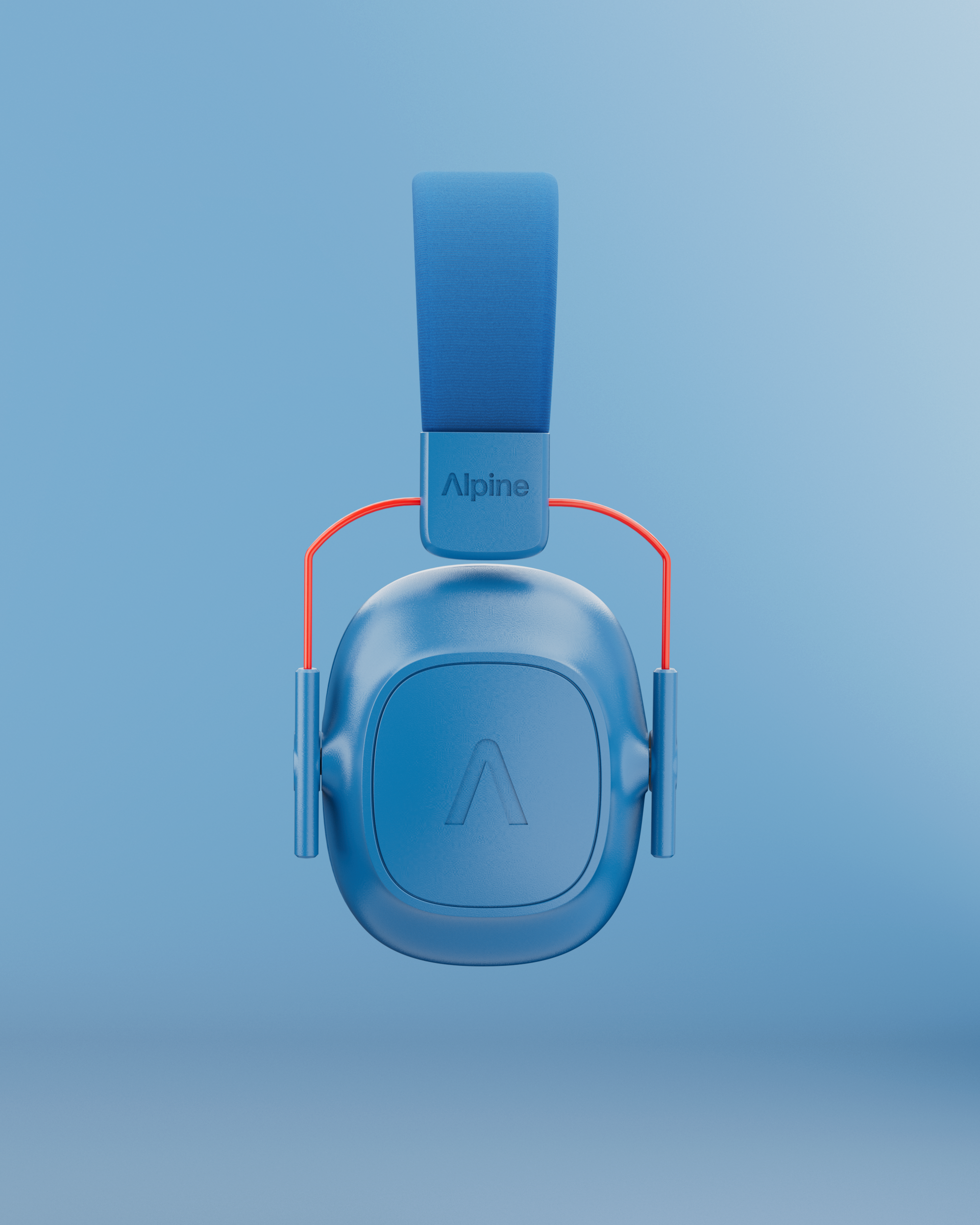 alpine muffy kids earmuffs folded blue