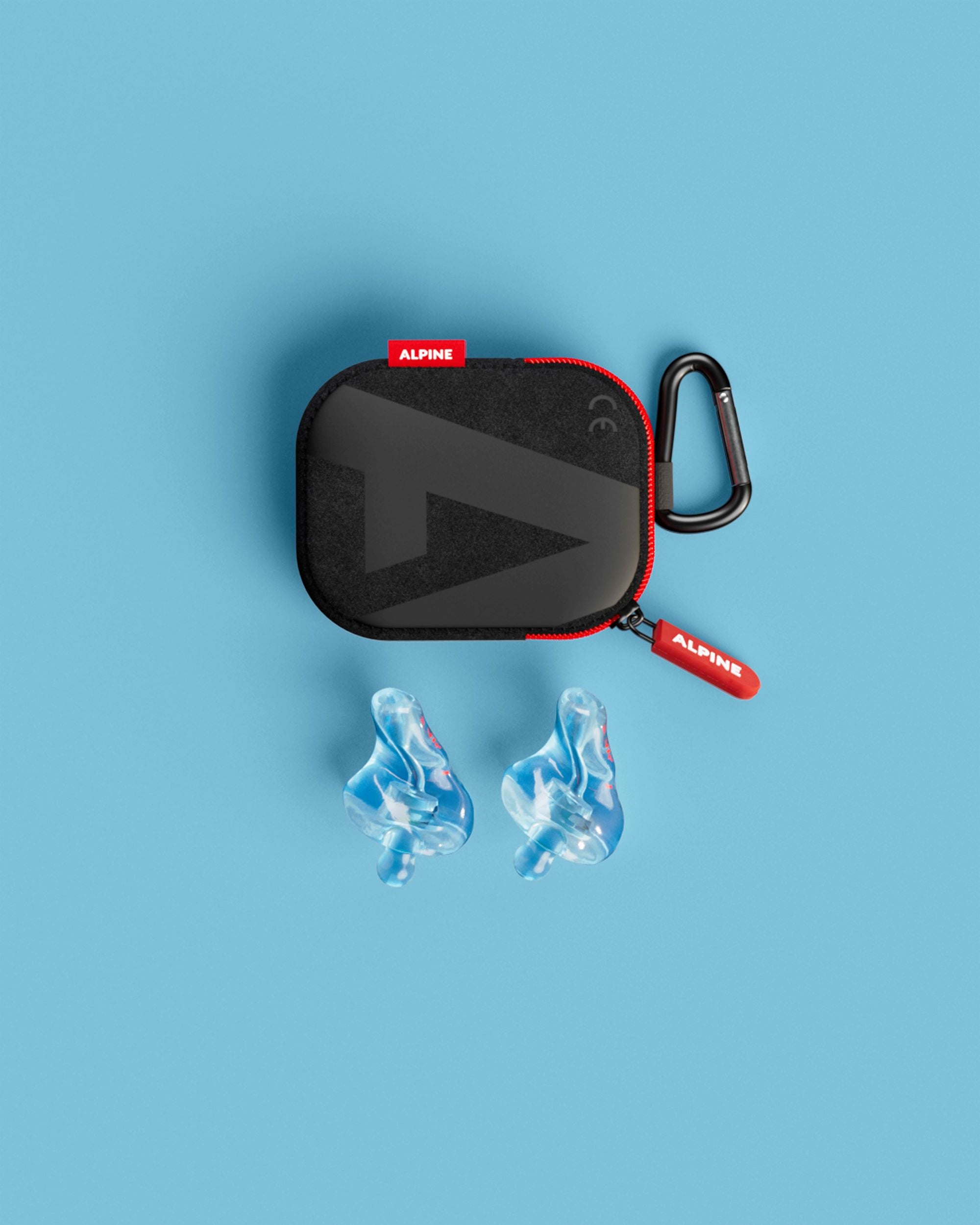 alpine motosafe custom 4d oordoppen overzicht inclusief accessoires transparant blauw #color_transparant-blauw