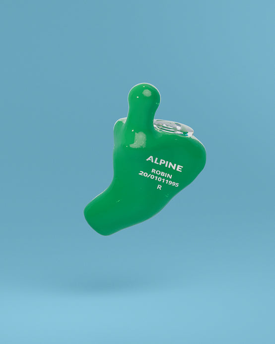 Détail du produit bouchons d’oreilles Alpine MusicSafe Sur Mesure 4D vert 