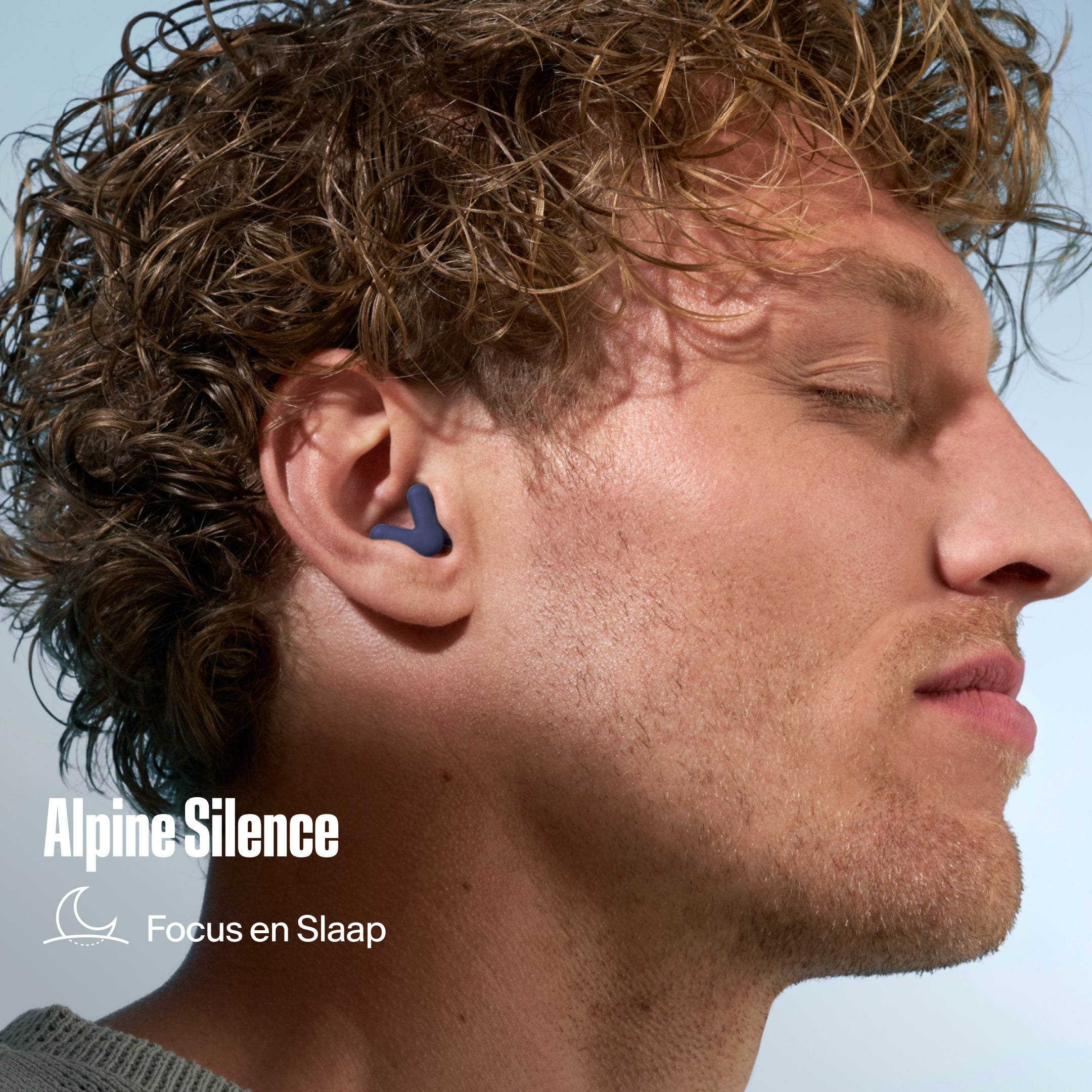 Person wearing Alpine Silence earplugs  #lang_nl