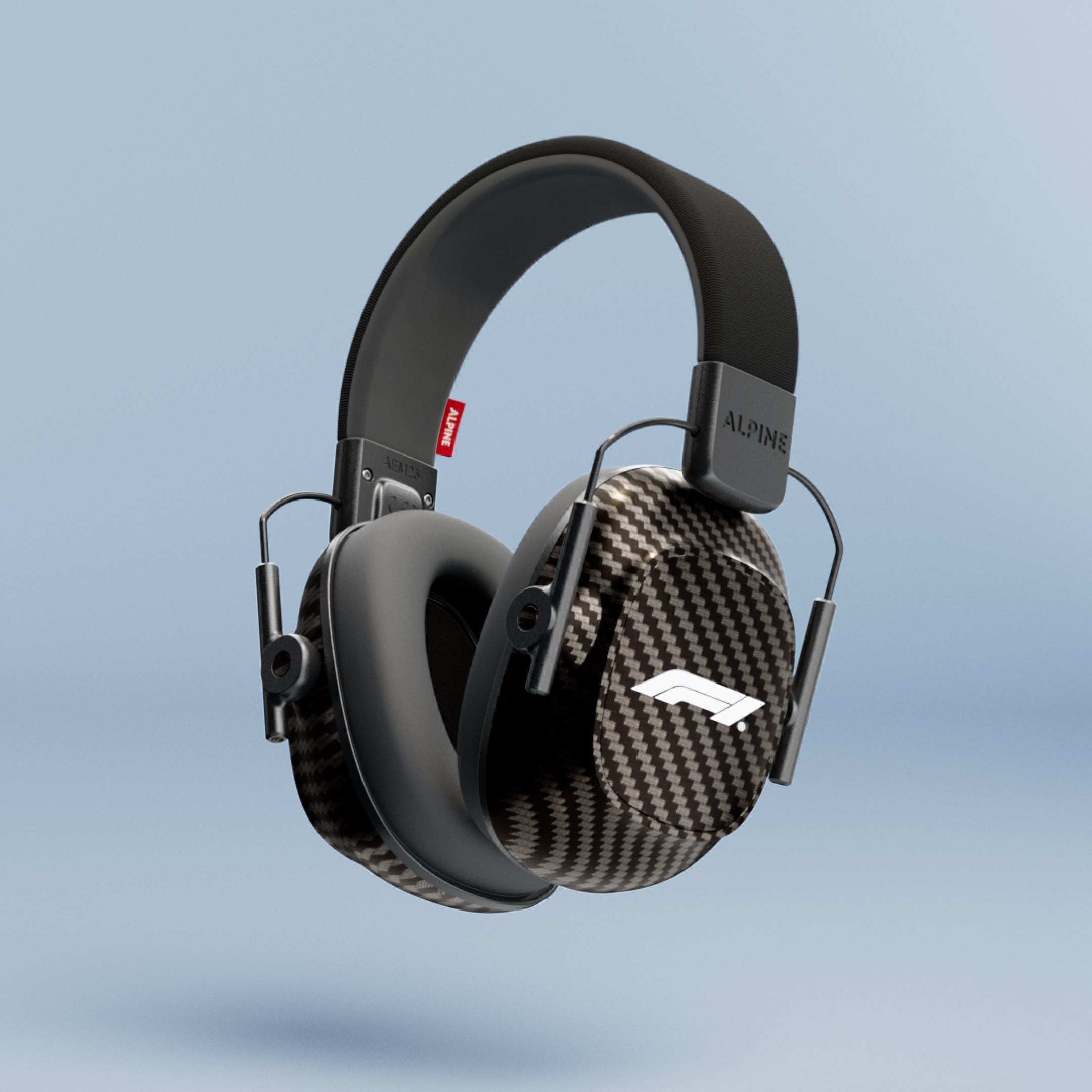 Alpine Formula 1 Earmuffs with F1 logo and black cushions