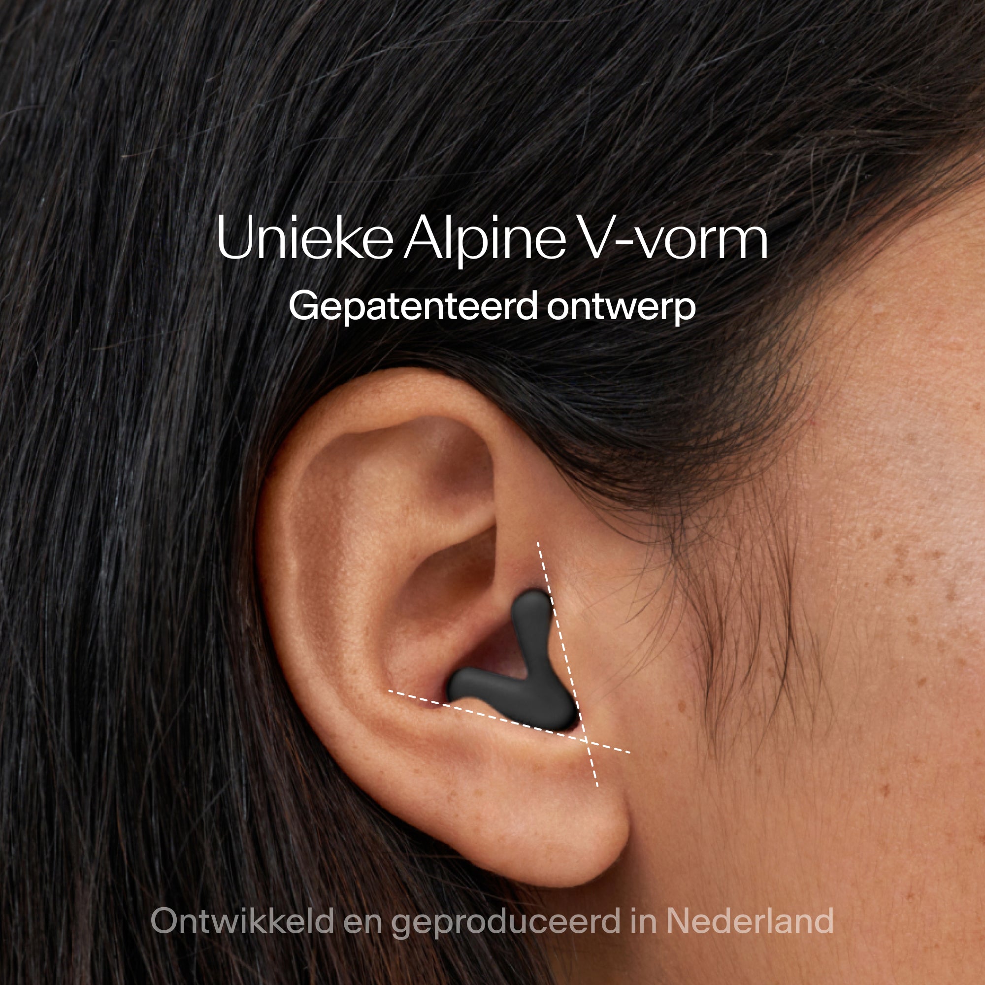 Alpine Silence Gehörschutz mit engem Sitz im Ohr #color_black #lang_nl