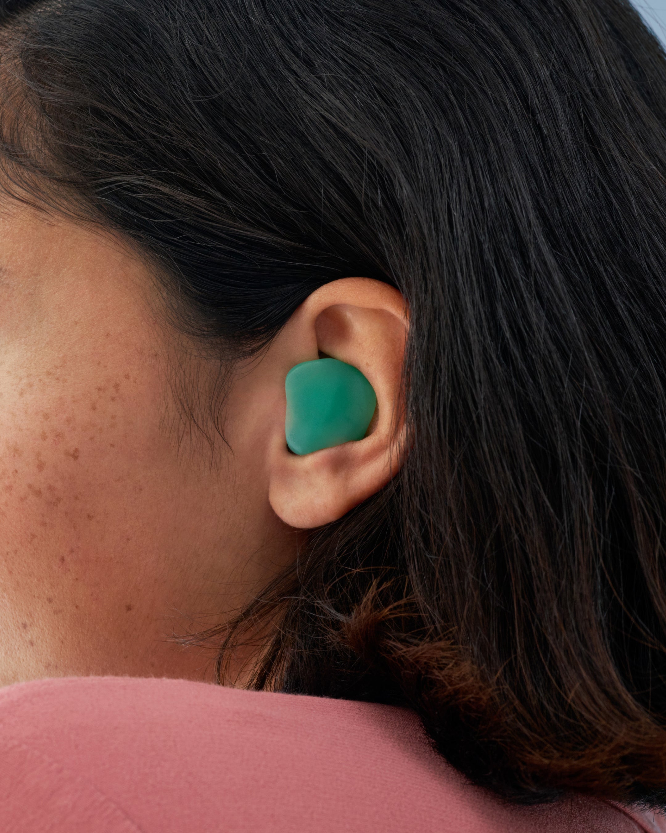 Close-up of Alpine SoftSilicone in ear 