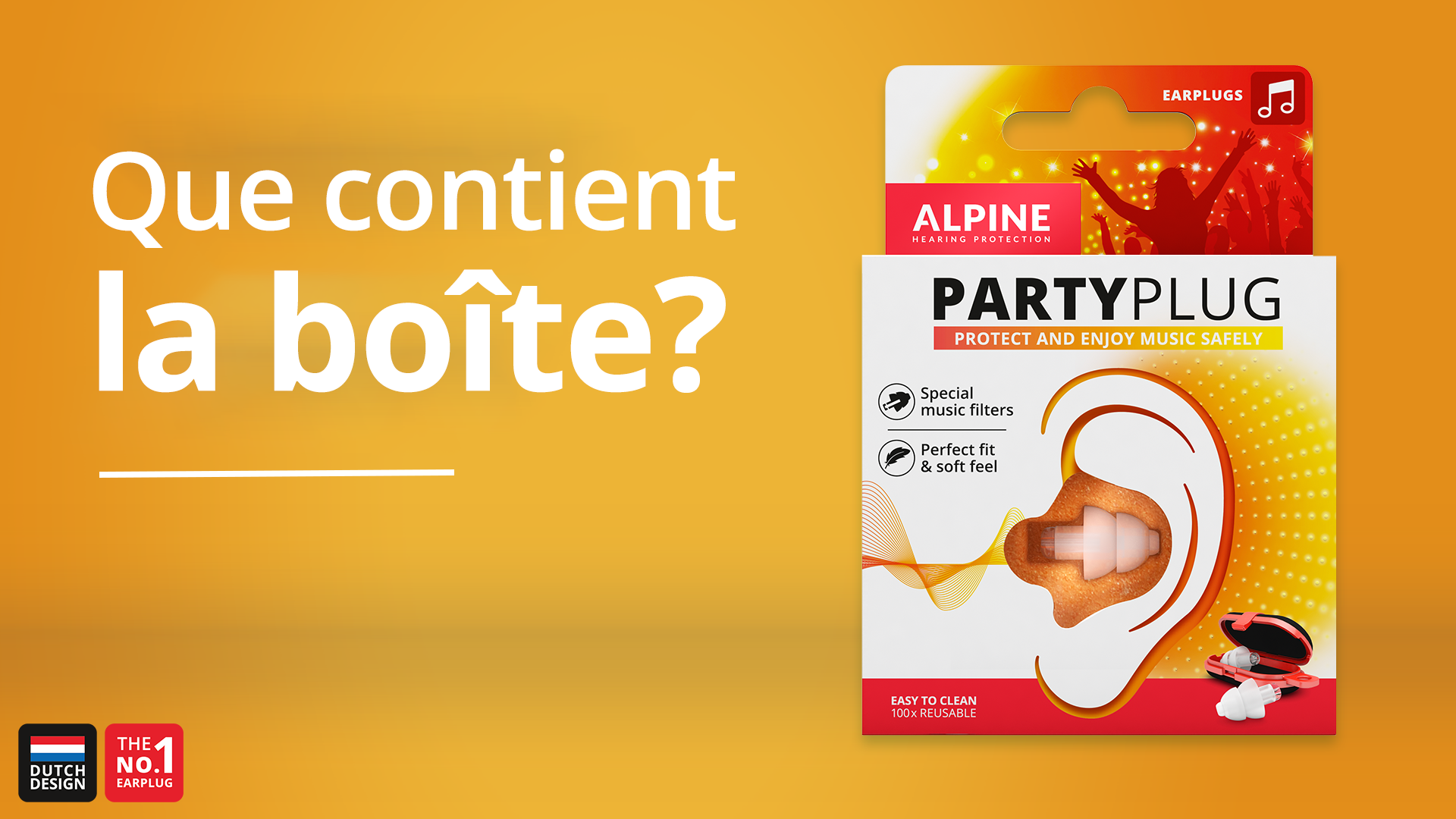 Bouchons d'oreilles Alpine PartyPlug Protection auditive