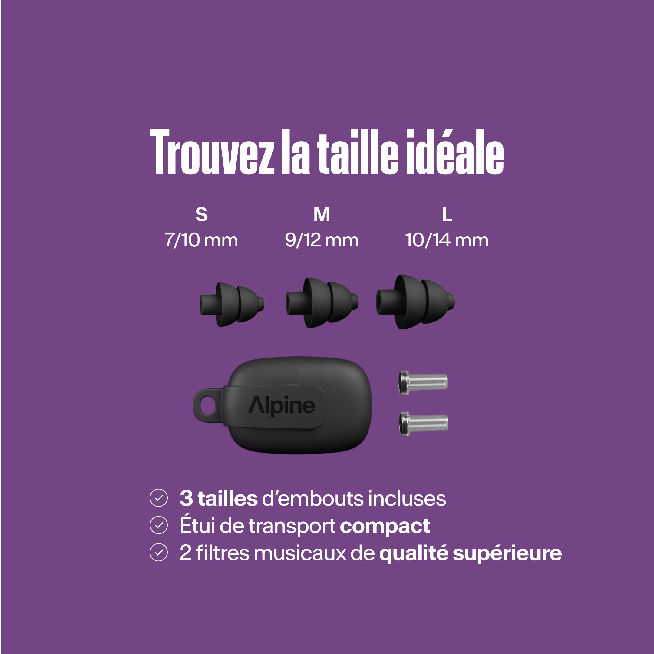 Alpine PartyPlug Pro bouchons d’oreilles image produit #color_noir 