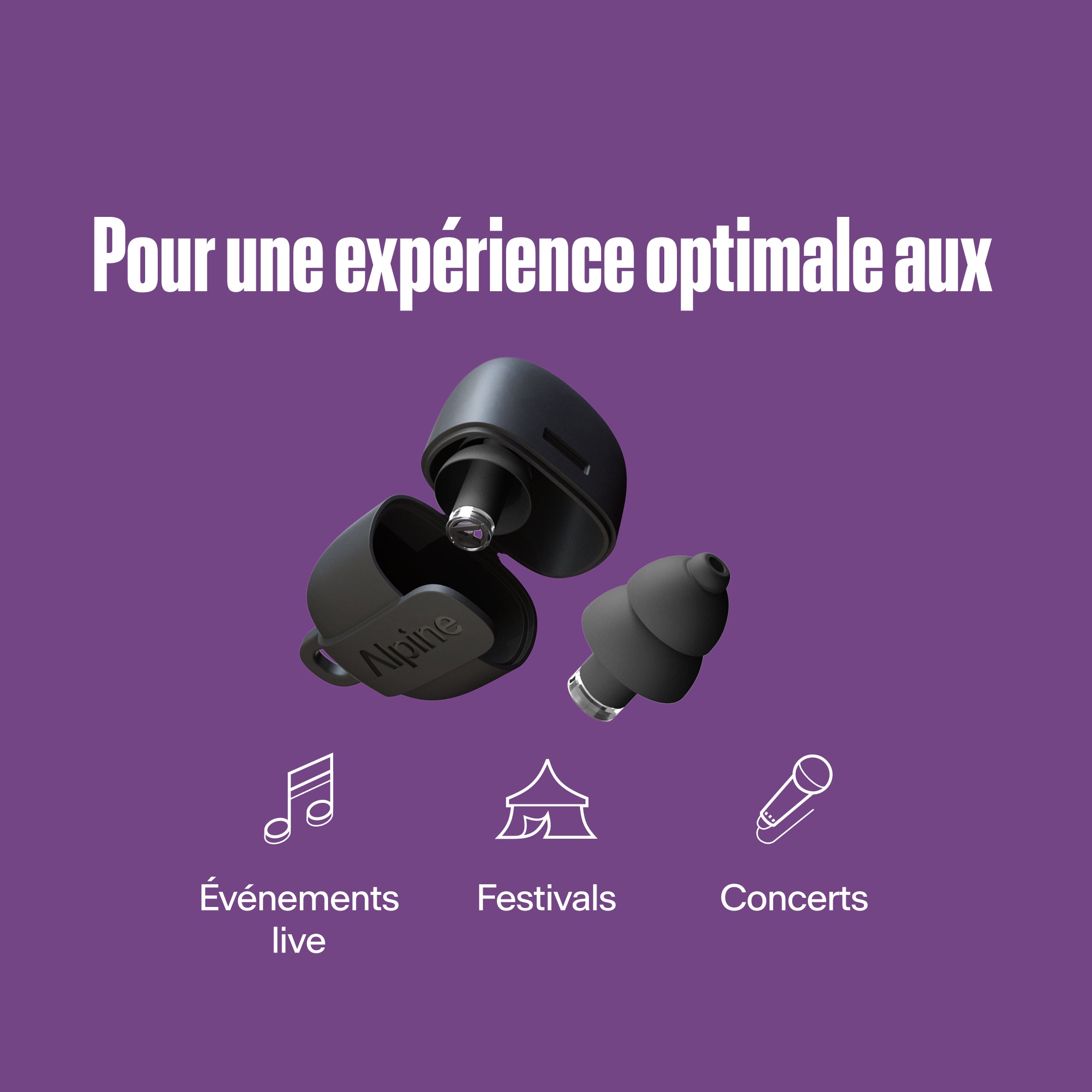 Alpine PartyPlug Pro bouchons d’oreilles image produit #color_noir 