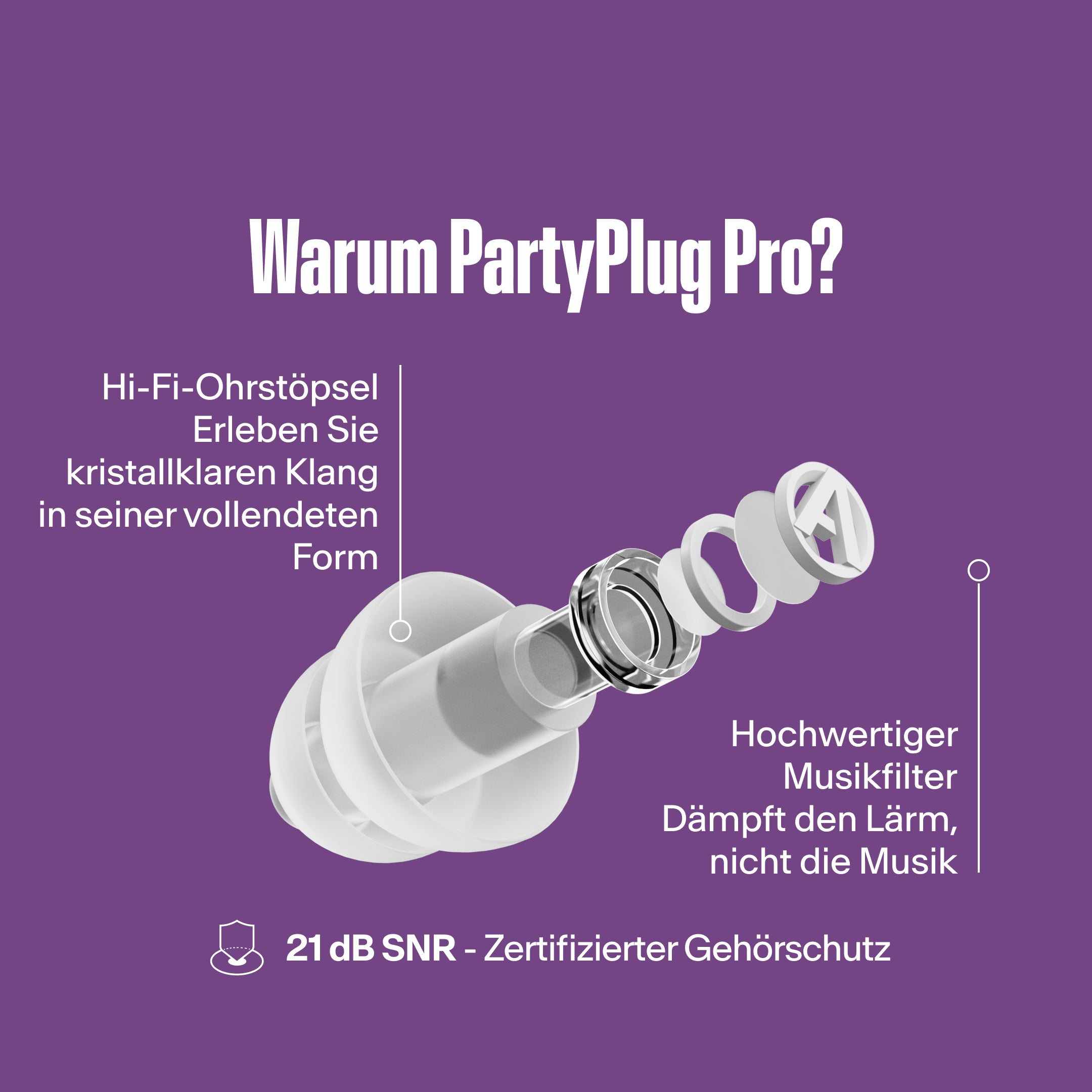 Alpine PartyPlug Pro #color_transparant #lang_de