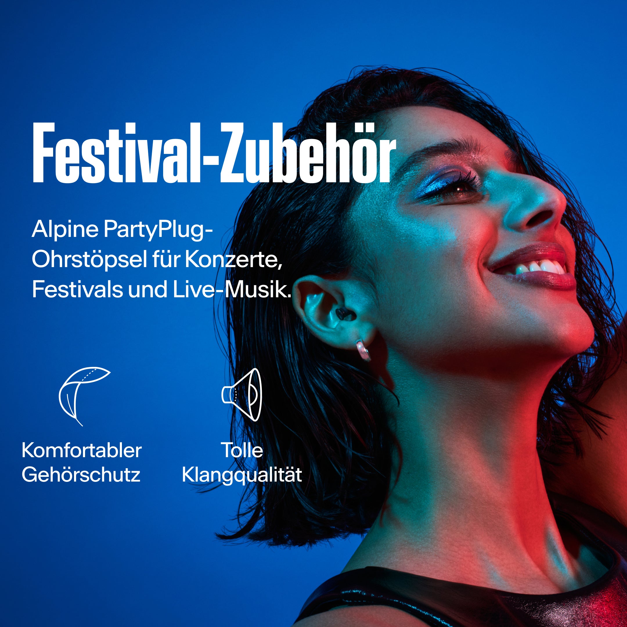 Alpine PartyPlug Festival-Ohrstöpsel schwarz #color_schwarz #lang_de