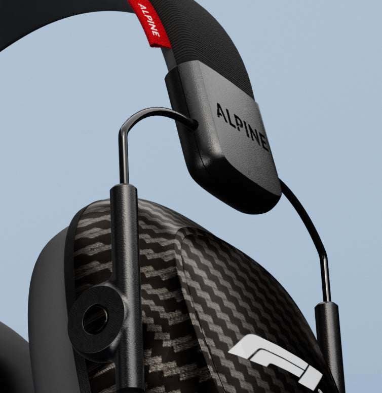 alpine formula 1 racing pro casque anti-bruit reutilisable detail