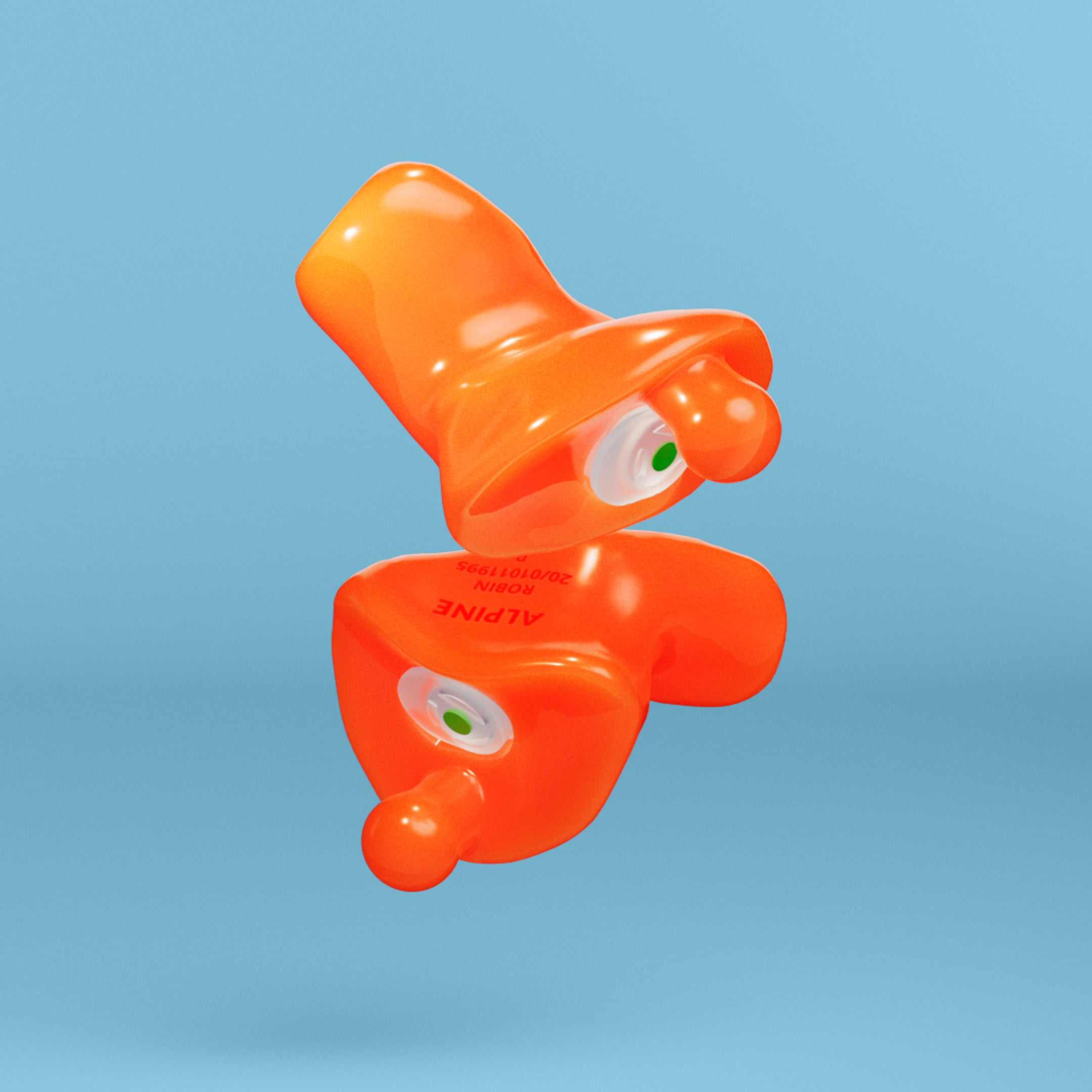 alpine motosafe custom oordoppen  neon oranje