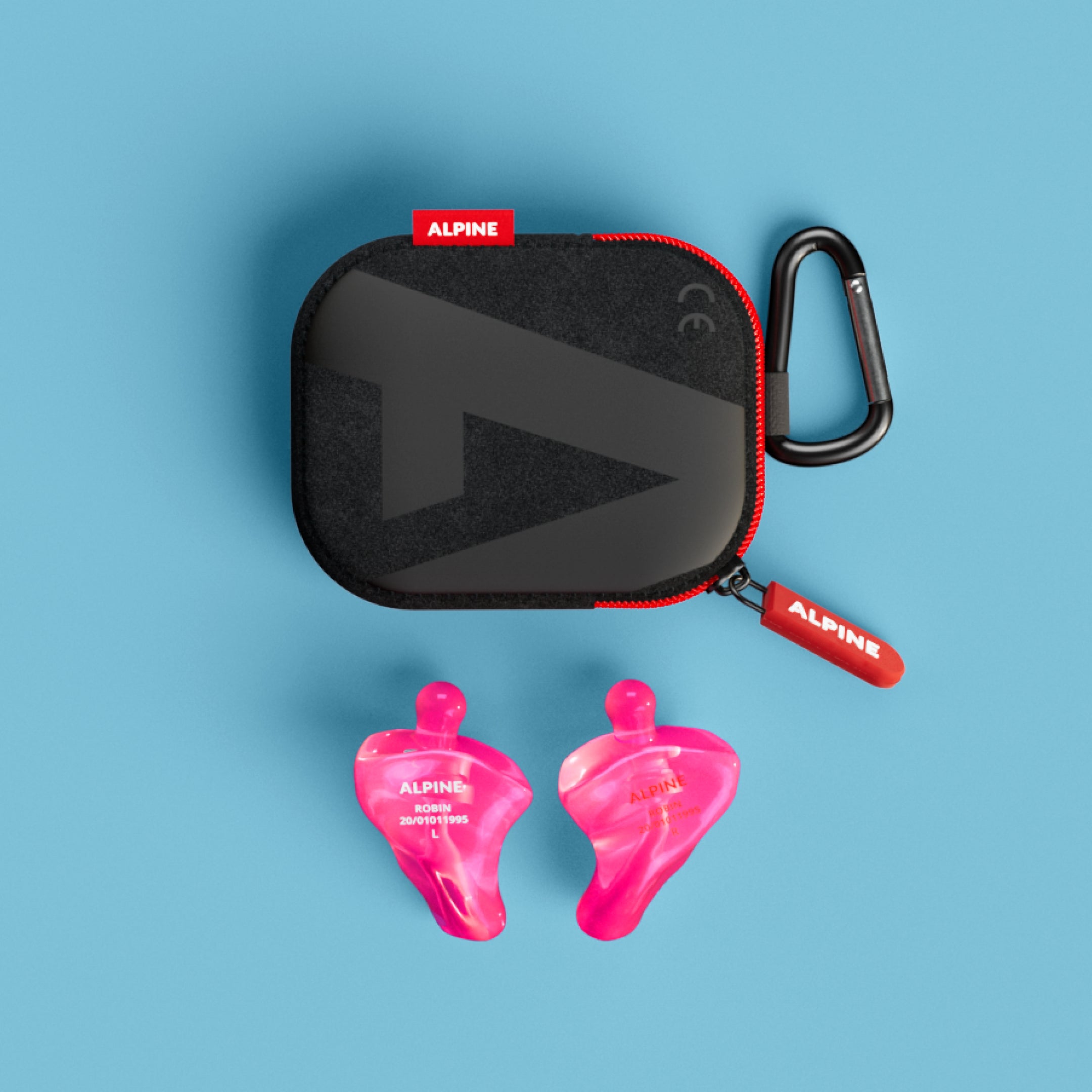 Alpine Motosafe Custom oordoppen op maat overzicht inclusief accessoires  transparant-pink 