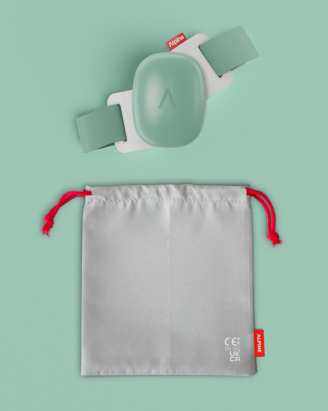 alpine muffy baby casque anti-bruit pour bébés avec accessoires vert