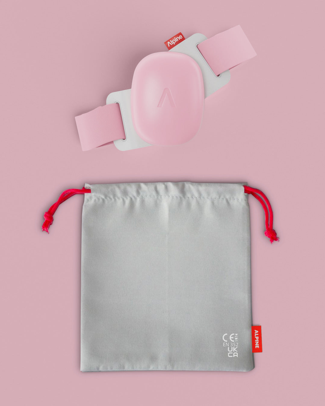 alpine muffy baby casque anti-bruit pour bébés avec accessoires rose