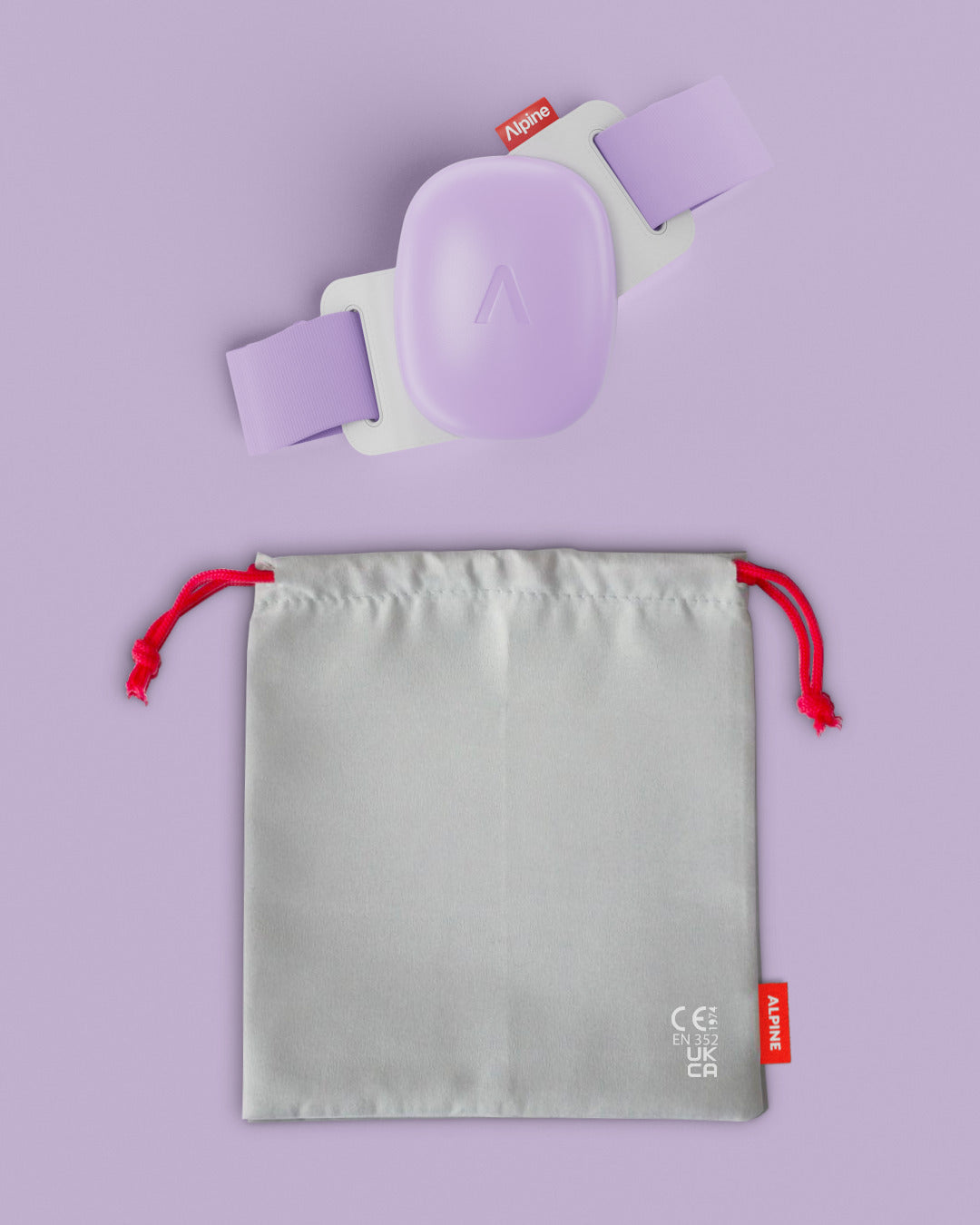 alpine muffy baby casque anti-bruit pour bébés avec accessoires violet