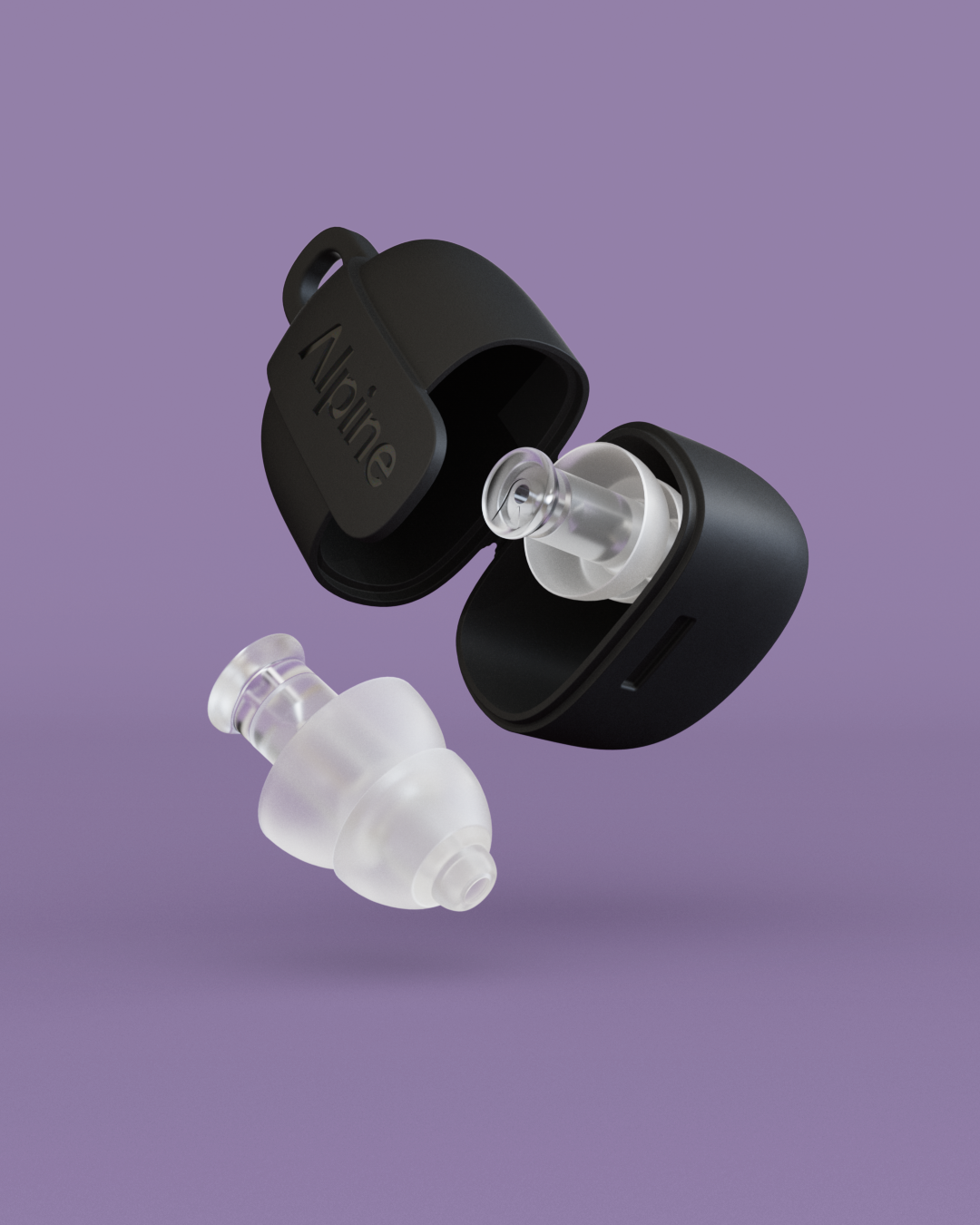 Aperçu des bouchons d’oreilles Alpine PartyPlug pour festival avec étui transparent #color_transparent