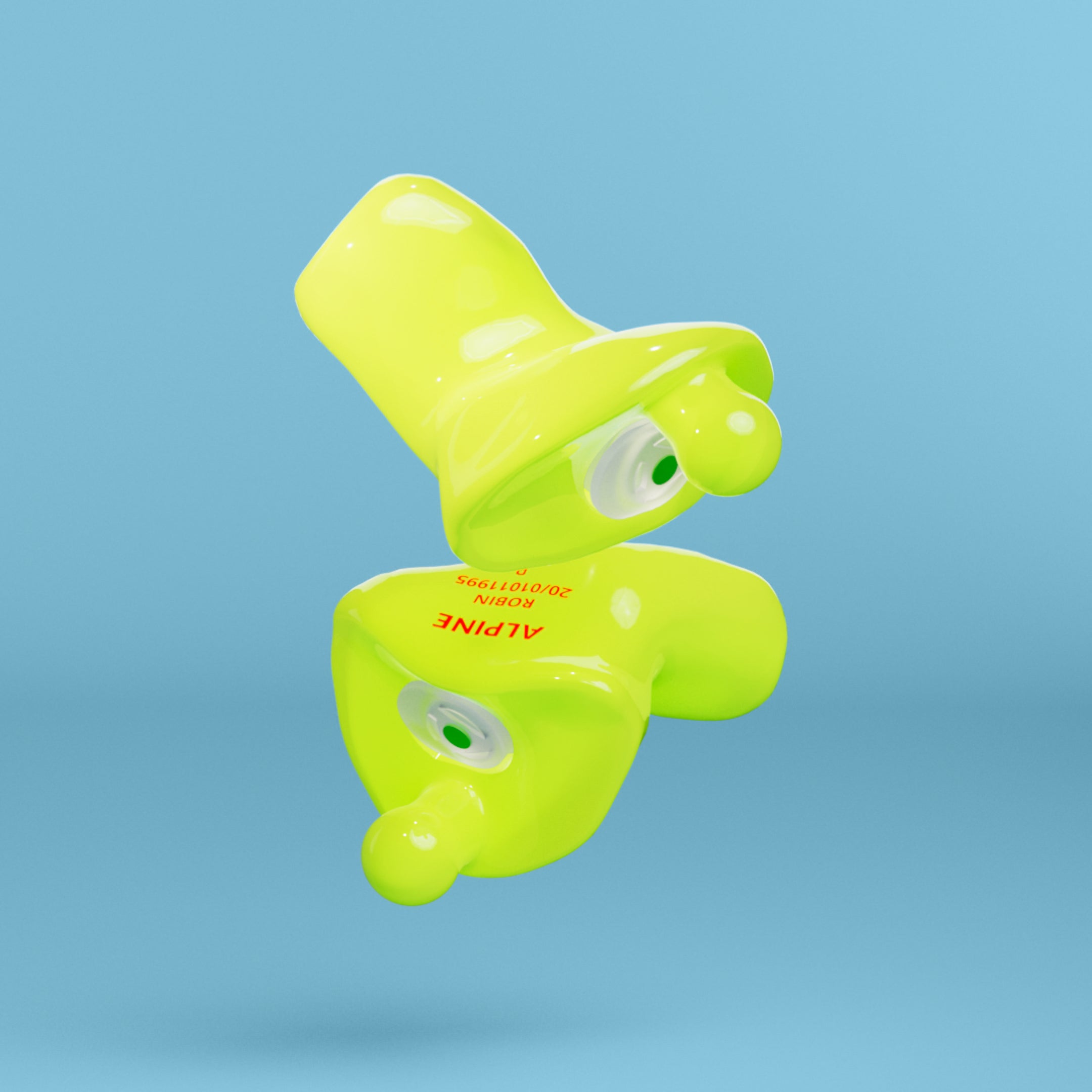 alpine partyplug custom oordoppen neon-geel #color_neon-geel