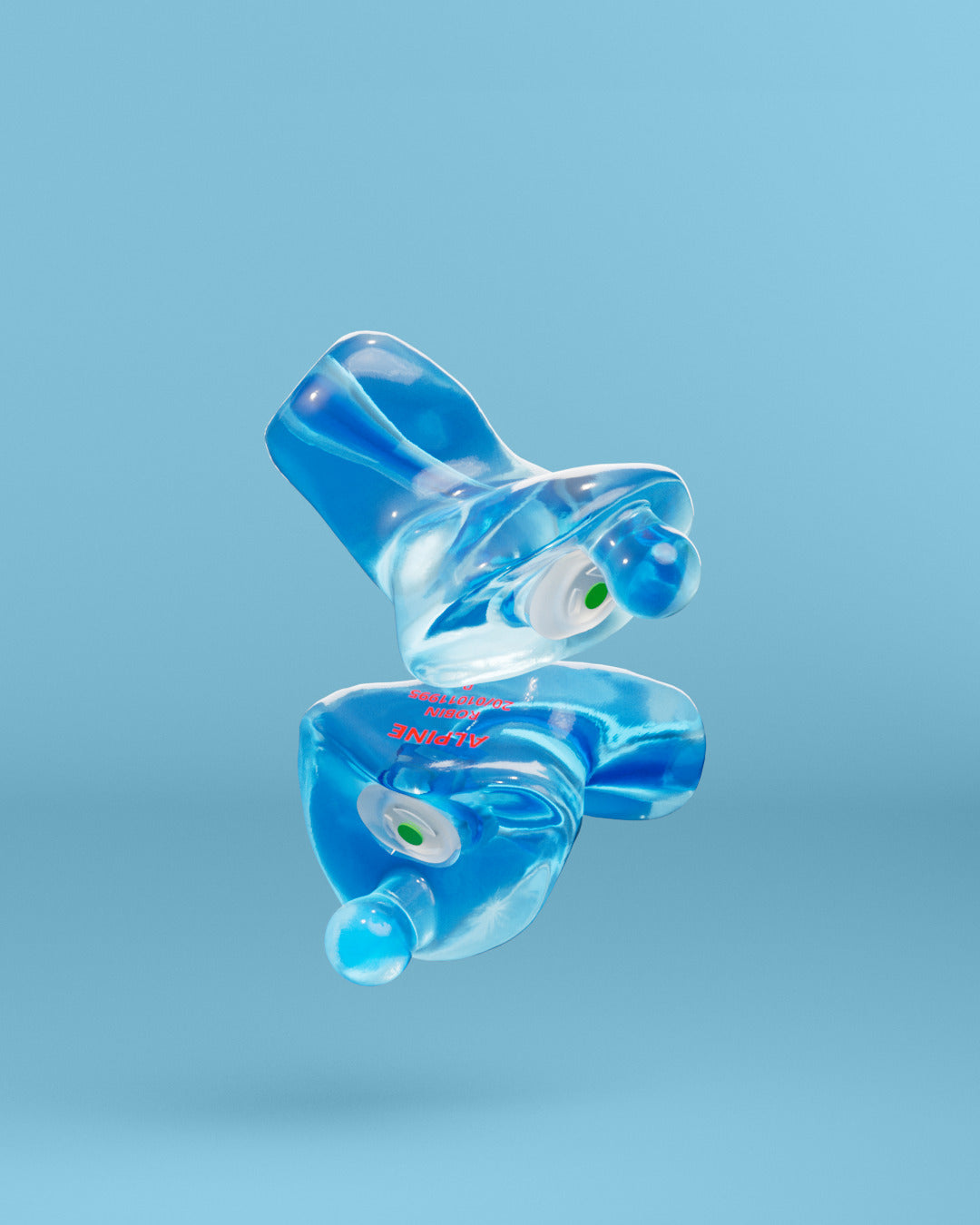 alpine partyplug custom oordoppen transparant blauw  #color_transparant-blauw