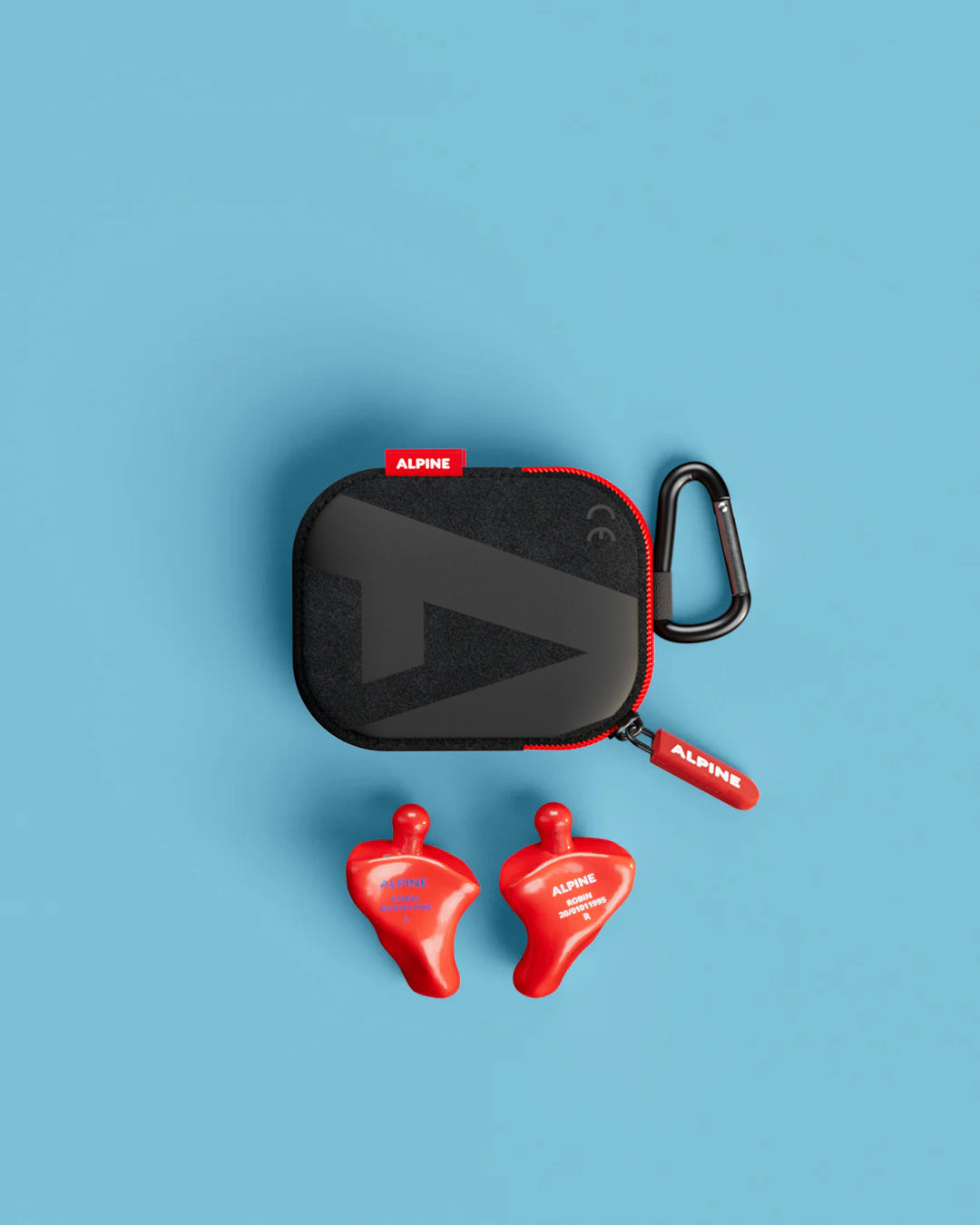 Alpine PartyPlug Custom oordoppen op maat overzicht inclusief accessoires rood  #color_rood