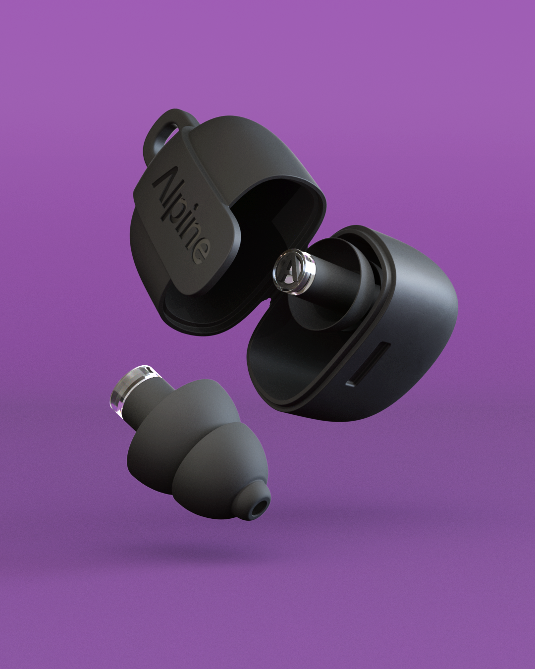 Aperçu des bouchons d’oreilles Alpine PartyPlug Pro pour festival avec étui noir #color_noir