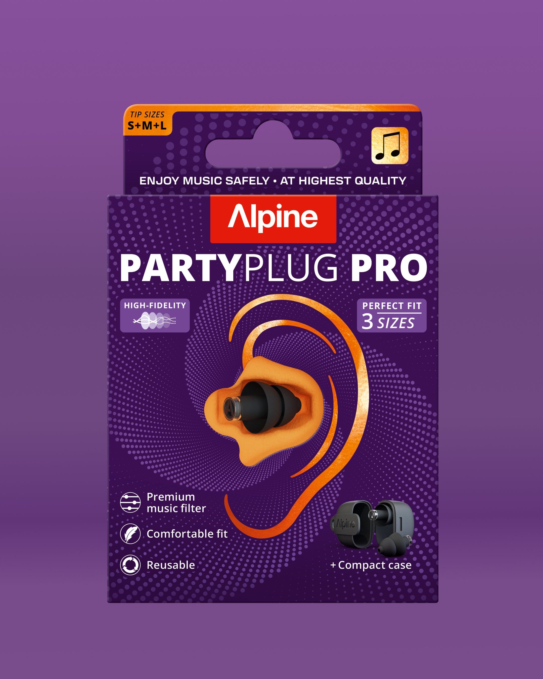 Emballage Alpine PartyPlug Pro noir #color_noir