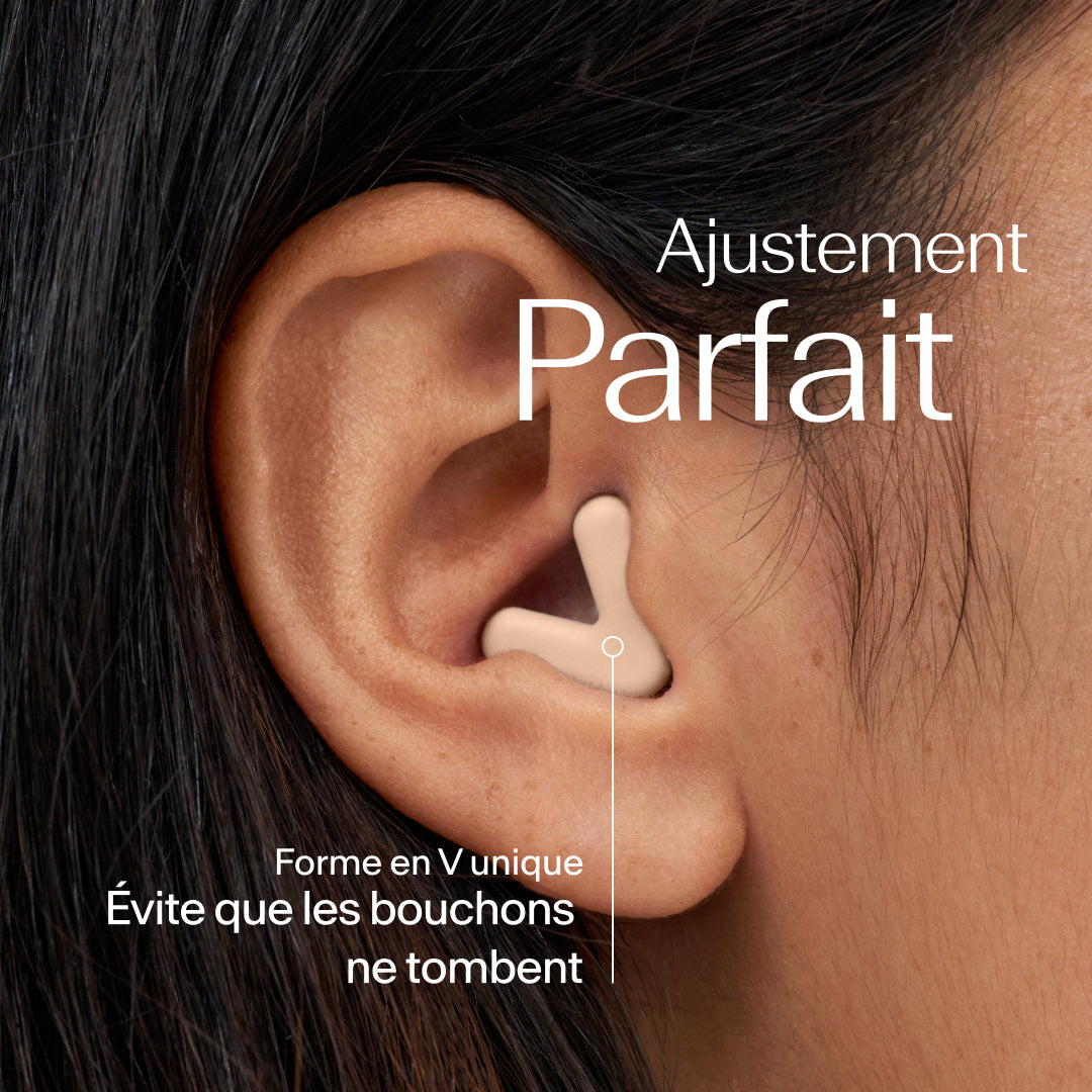 Bouchons Alpine Silence ajustement serré dans l’oreille – beige
