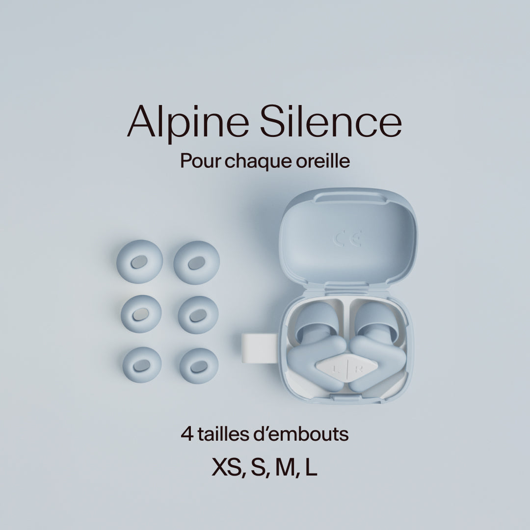 Étui avec plusieurs tailles d’embouts – Alpine Silence blue