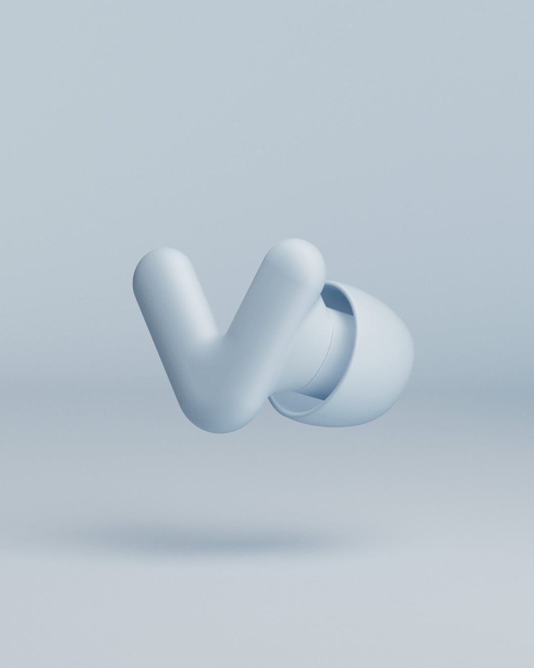 Alpine Silence productafbeelding van één oordopje – blue 