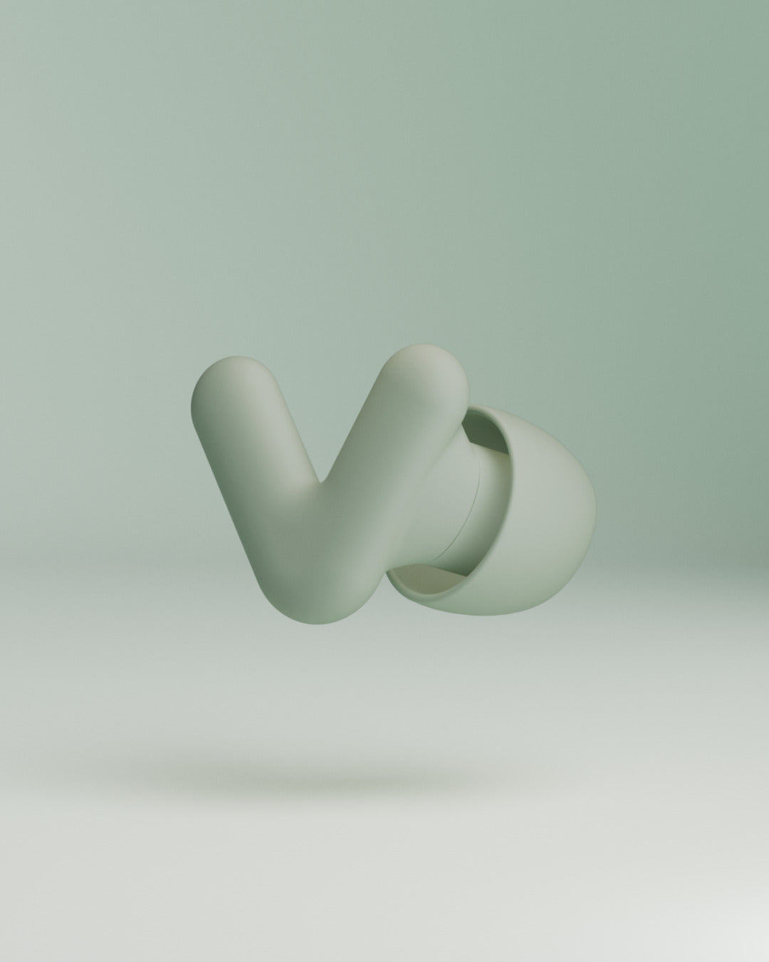 Alpine Silence productafbeelding van één oordopje – green