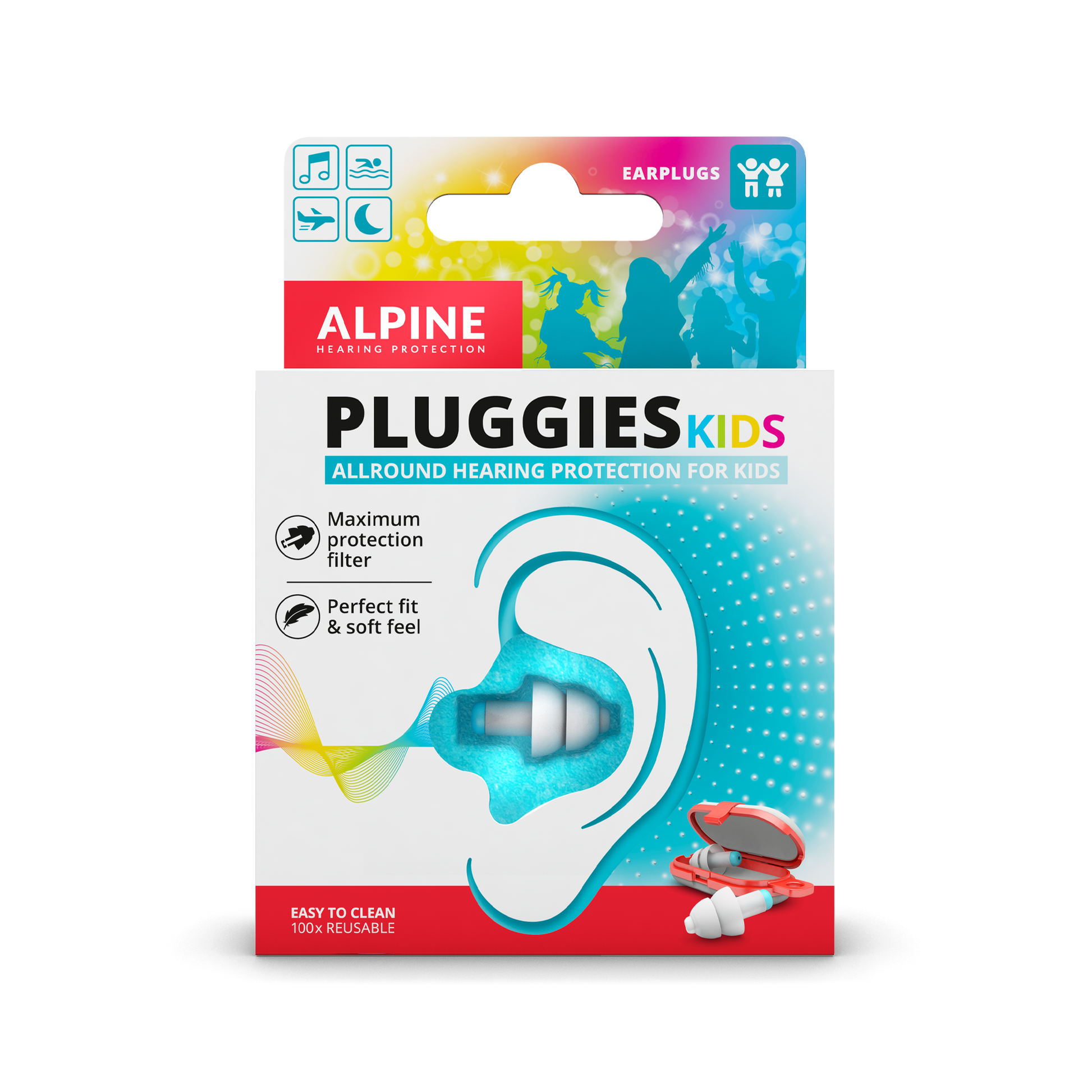 Alpine Pluggies Kids  Bouchons d'oreille pour conduits auditifs étroits –  Alpine Protection Auditive