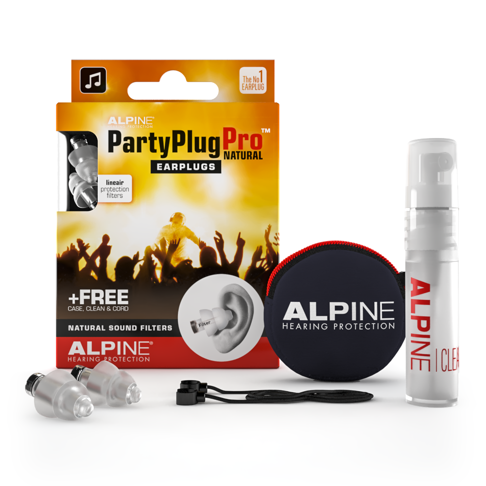PartyPlug Pro Natural Alpine Protection Auditive Bouchons d’oreilles Casque anti-bruit red dot award protéger votre oreille fête concert festival