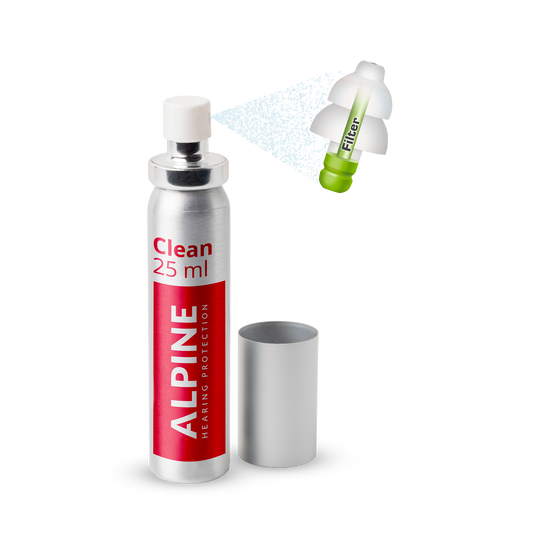 Alpine Clean – Spray nettoyant Alpine Protection Auditive Bouchons d’oreilles Casque anti-bruit red dot award protéger votre oreille 