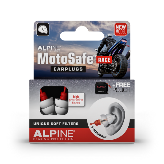 MotoSafe Race Alpine Protection Auditive Bouchons d’oreilles Casque anti-bruit red dot award protéger votre oreille Voyage Coucher de soleil  sur la route  MotoGP 24H Le Mans Motards