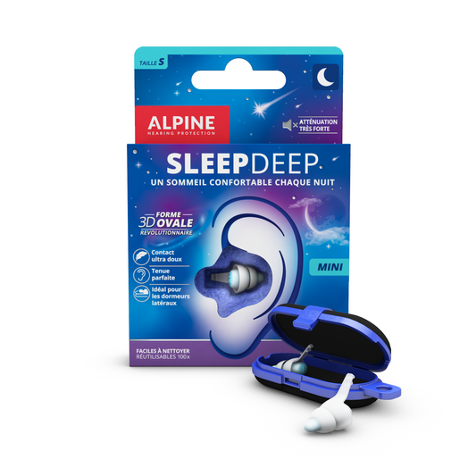 SleepDeep Alpine Protection Auditive Bouchons d’oreilles Casque anti-bruit red dot award protéger votre oreille Sommeil